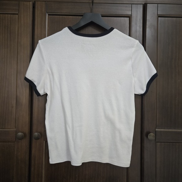 Social Edition "I Chase Cowboys" Short Sleeve Ringer T-Shirt Black‎ White XL - Picture 2 of 5